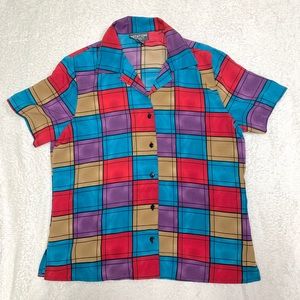 Funky color block button up!